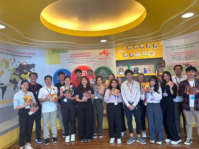 งานดี — Visitor from Ajinomoto Frozen Foods (Thailand) CO., LTD (AFT), affiliated of Ajinomoto Group.