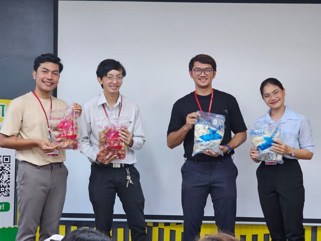 งานดี — Visitor from Ajinomoto Frozen Foods (Thailand) CO., LTD (AFT), affiliated of Ajinomoto Group.